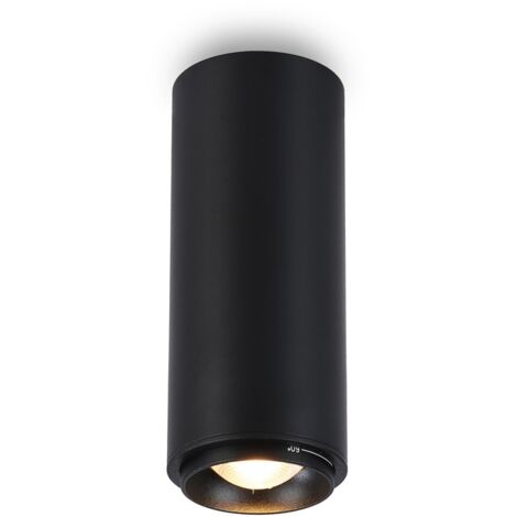 Plafonnier LED 8W - Angle d'éclairage réglable - 2800K - Noir
