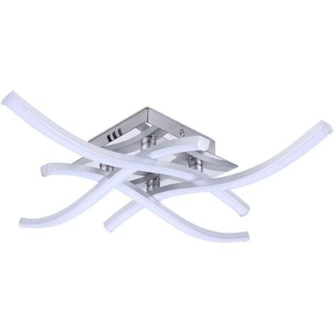 Plafonnier LED à 4 Voies au Design incurvé Classique, plafonnier 24 W pour Salon, Chambre, Bureau, Salle à Manger, Cuisine