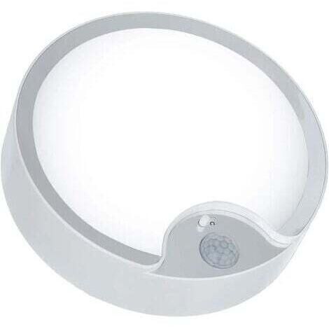 Plafonnier LED à Détecteur de Mouvement, Lampe de Plafond Intérieure Super Lumineuse à Piles, pour Grenier, Buanderie, Garage, Couloir, Escalier, 19cm 300LM Lumière du Jour