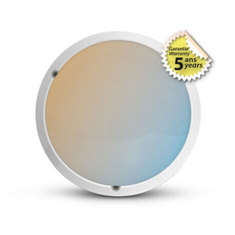 Plafonnier LED AC200/240V 18W 1750lm 120° Étanche IP65 IK10 Ø297mm  - CCT (3000K à 6000K)