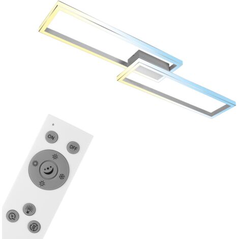 Plafonnier LED, aluminium-chrome, LED/45 W