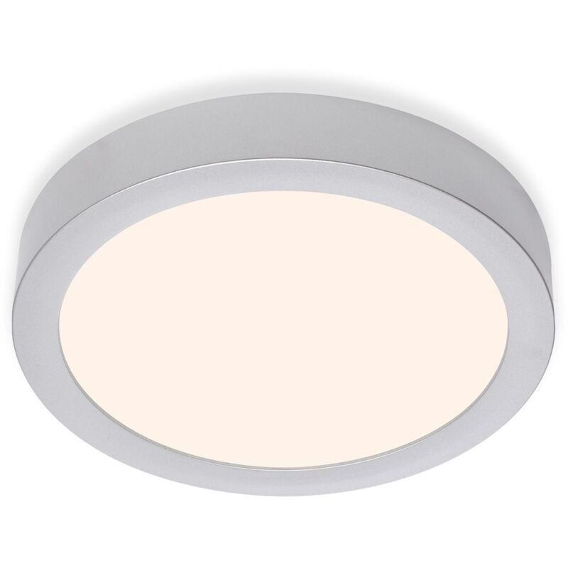 Lampe led à poser Briloner leuchten fire, 16,5 w, 1600 lm, IP20, chrome mat, métal-plastique, ø 22,5 cm