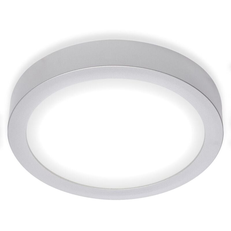 Lampe led à poser Briloner leuchten fire, 16,5 w, 1600 lm, IP20, chrome mat, métal-plastique, ø 22,5 cm