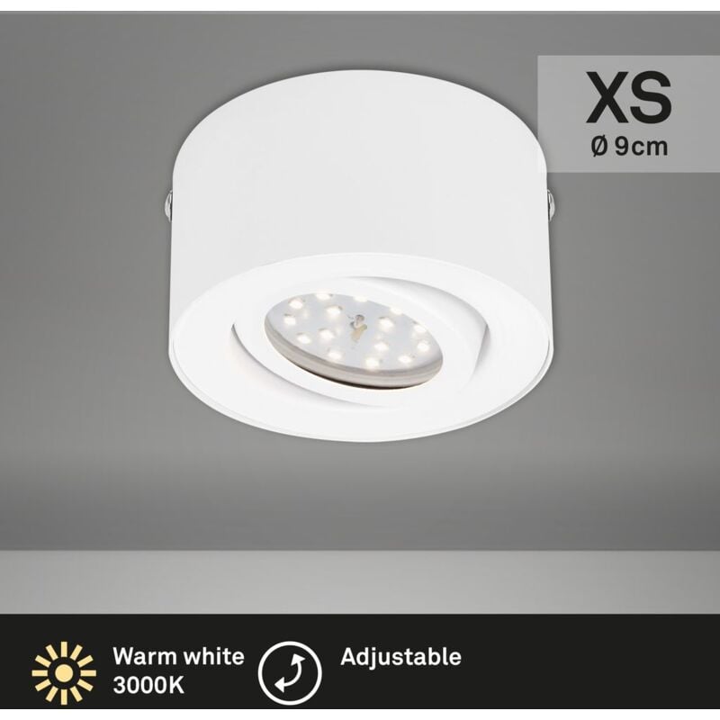 Lampe led Briloner leuchten tube, 5 w, 470 lm, IP20, blanc, métal, ø 9 cm