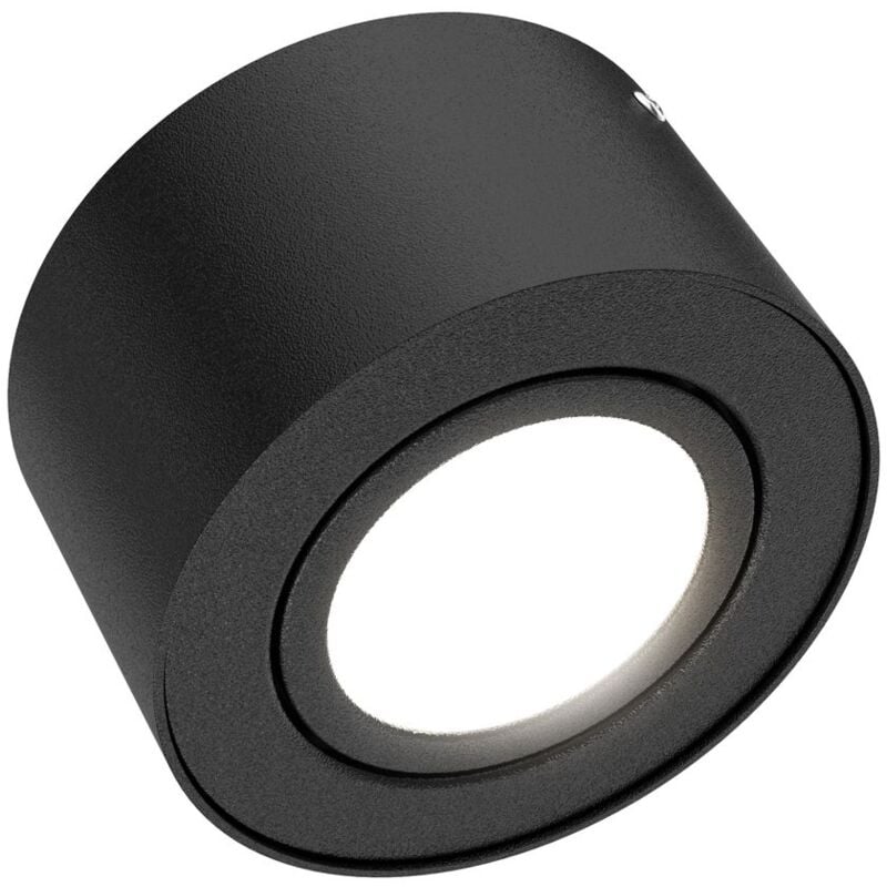 Lampe led à poser Briloner leuchten tube, 5 w, 470 lm, IP20, noir, métal, ø 9 cm