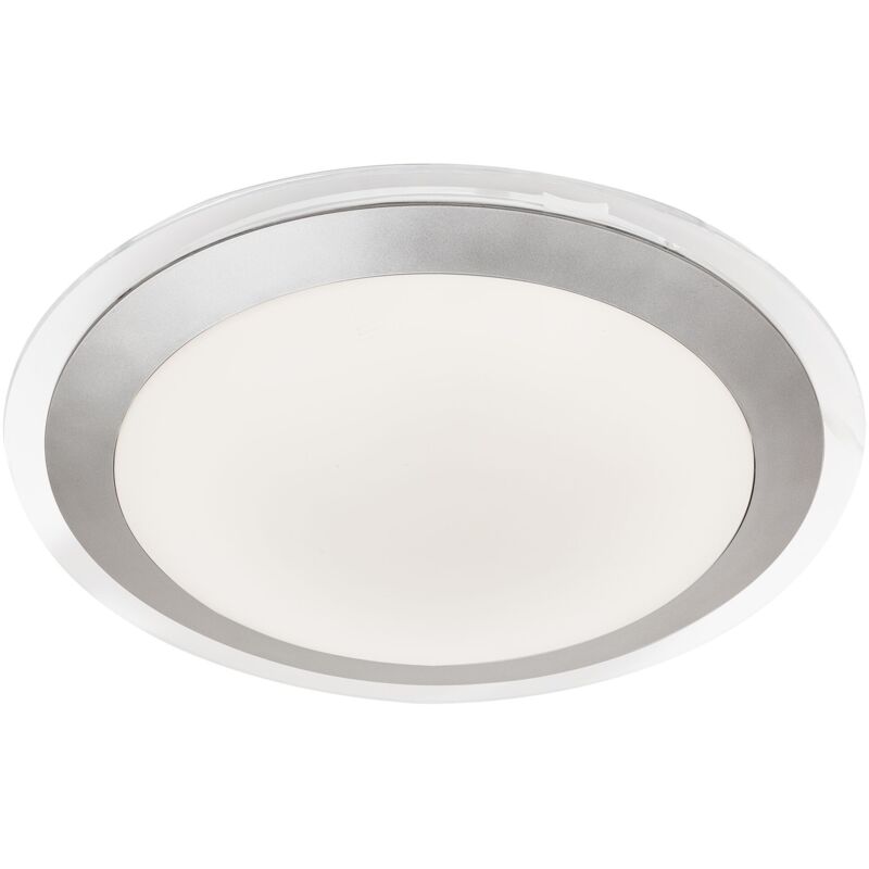 SEARCHLIGHT  Bathroom Flush - Plafonnier Led Salle De Bains Argent Ip44