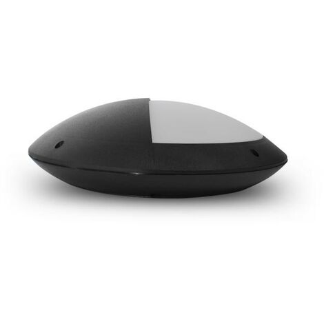 Plafonnier LED asymétriques Ø300mm CASA ASYM Noir  - Détecteur RF