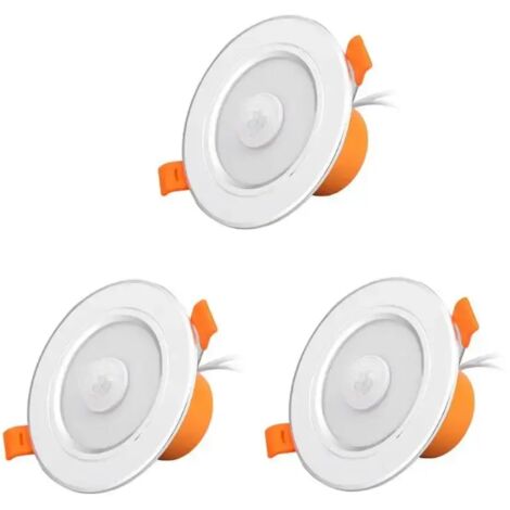 QERSTA Plafonnier LED avec capteur de mouvement humain , éclairage d'intérieur, idéal pour un Restaurant, une salle de bain 3pcs