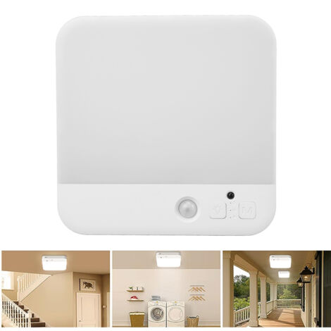 Plafonnier LED avec détecteur de mouvement 4200mAh, 3 modes d’éclairage, 3 modes de détection, 3 températures de couleur, pour couloir, escalier