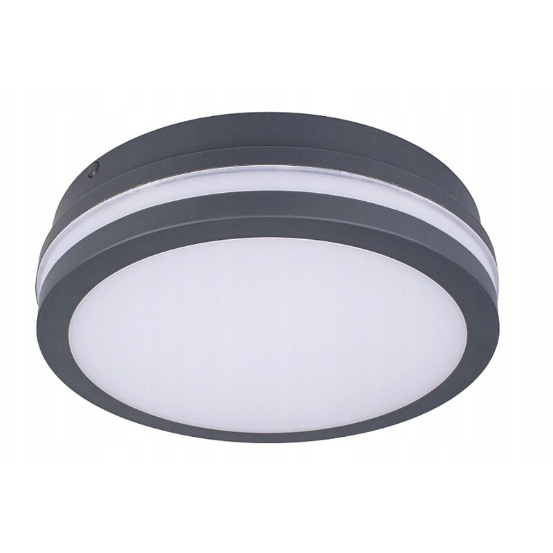 Kanlux Plafonnier LED Beno 18W - Graphite - Détecteur de mouvement - Étanche IP54 - Économie d'énergie