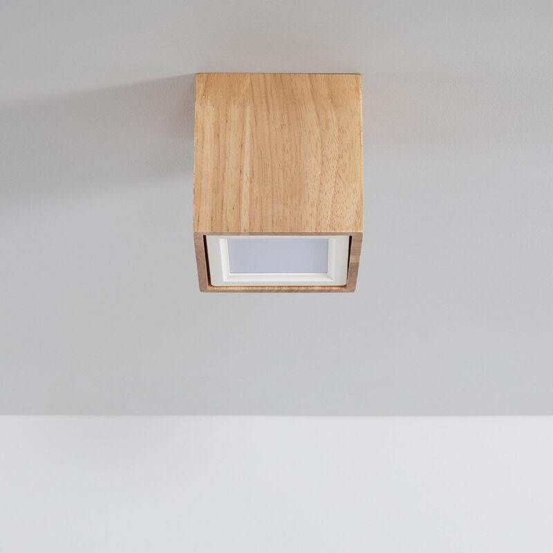 Plafonnier led Bois 6W Sigurd Naturel