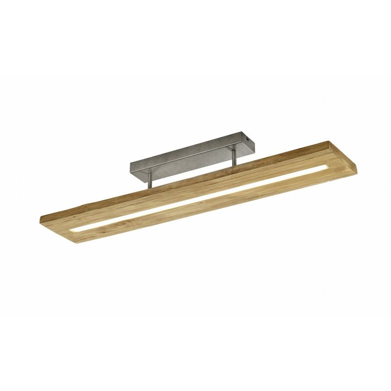 Trio - Brad Plafonnier Led Rectangulaire Bois Naturel Lighting