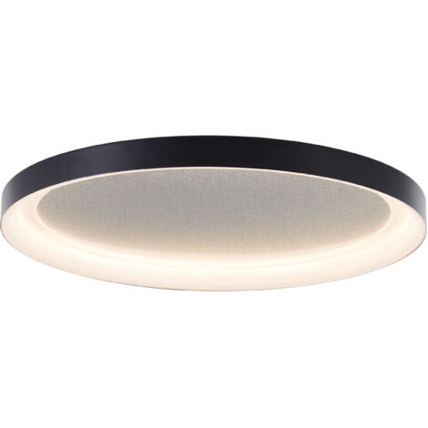 Plafonnier LED brillant Quito effet pailleté, variateur 3 niveaux, Ø 42 cm, 3800 lm, 3000 K, noir