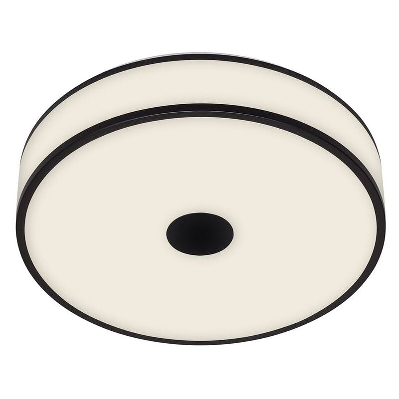 Briloner - Plafonnier led leuchten block, 18 w, 2200 lm, IP20, noir/blanc, plastique-métal, ø 38 cm