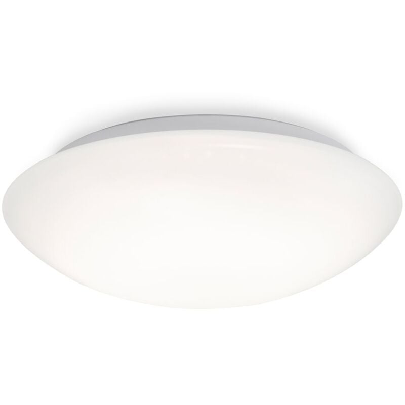 Plafonnier led briloner leuchten elipso, 15 w, 1500 lm, IP44, blanc, plastique-métal, détecteur de mouvement, ø 27,8 cm