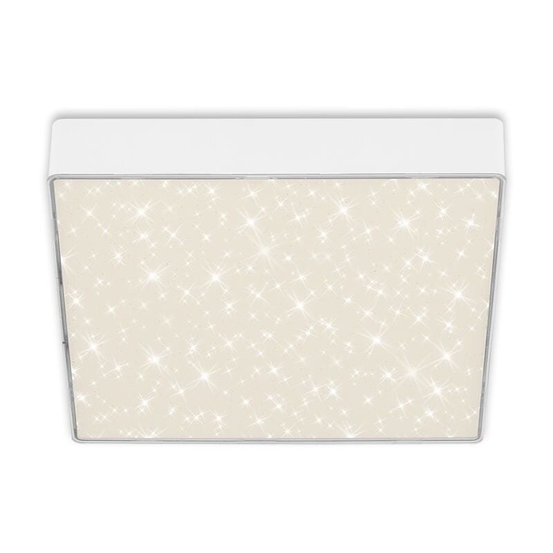 Plafonnier led Briloner leuchten flame star, 16 w, 1600 lm, IP20, blanc, métal-plastique, 21,2 x 21,2 x 3,6 cm