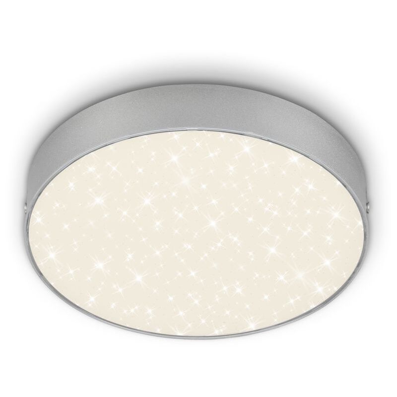 Plafonnier led Briloner leuchten flame star, 16 w, 1600 lm, IP20, couleur argent, métal-plastique, ø 21,2 cm