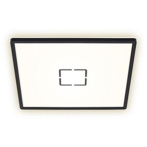 Plafonnier LED BRILONER LEUCHTEN FREE, 22 W, 3000 lm, IP20, noir, plastique, 42 x 42 x 2,9 cm