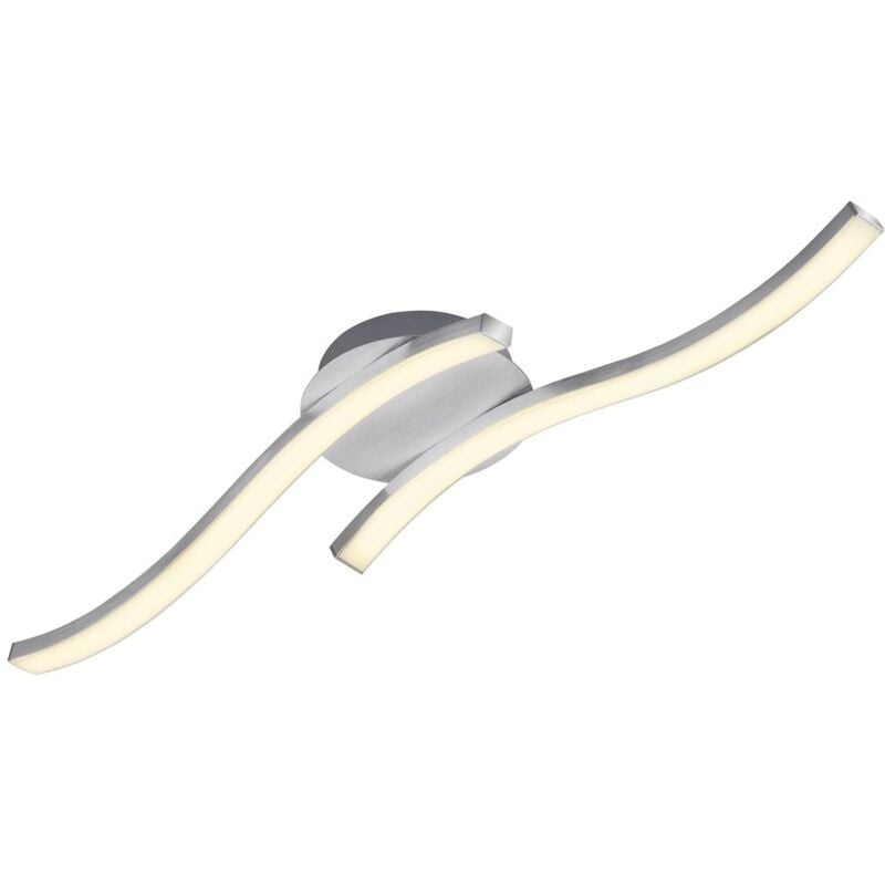 Plafonnier led Briloner leuchten go, 6 w, 480 lm, IP20, couleur aluminium, métal-plastique, 55,4 x 12 x 7 cm