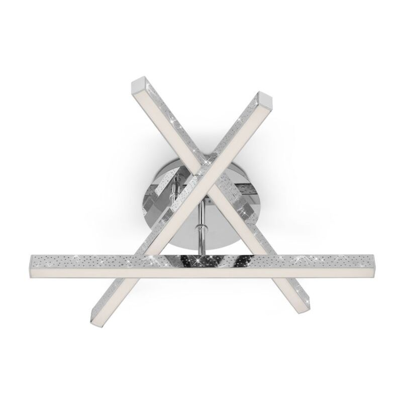 Plafonnier led Briloner leuchten rey, 15 w, 2200 lm, IP20, chrome, métal, 40 x 35,5 x 11,2 cm