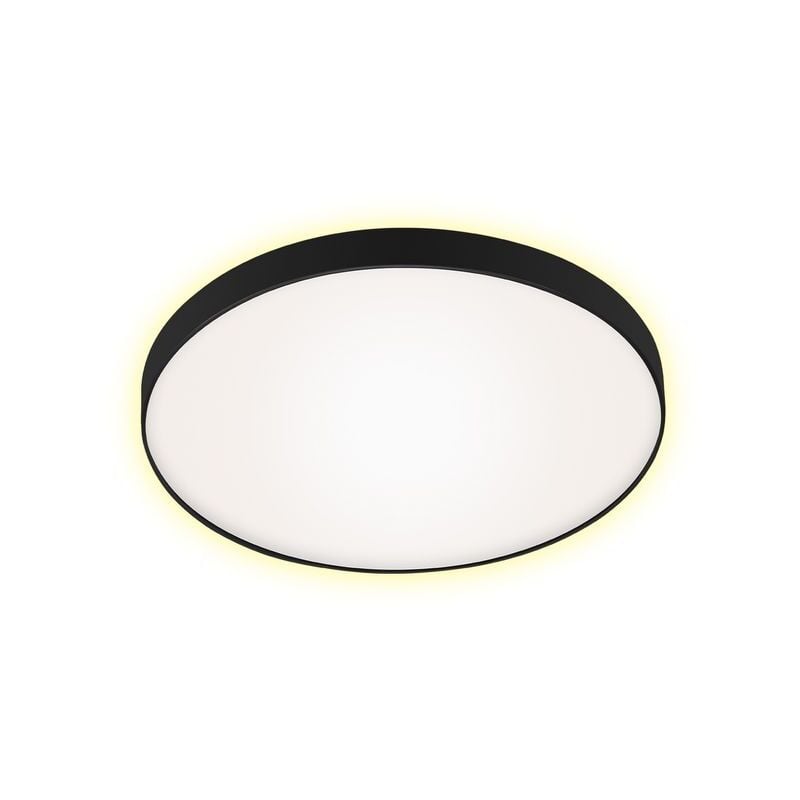 Plafonnier led Briloner leuchten simpa, 12 w, 1200 lm, IP20, blanc/noir, plastique-métal, ø 28,5 cm
