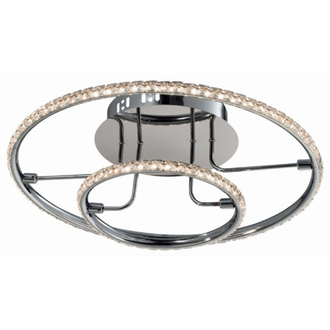 Plafonnier LED Candellux Adel 40 cm cristal chrome