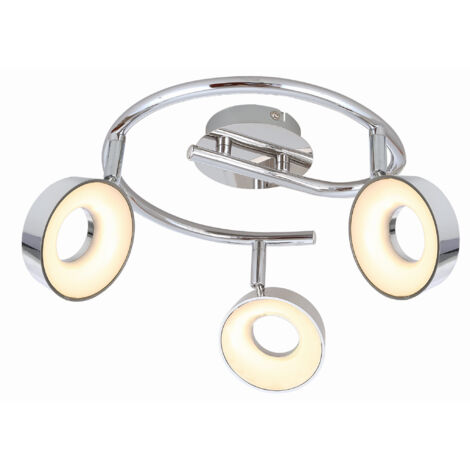 Plafonnier LED Candellux Isla 40 cm chrome 3000K 600 lm