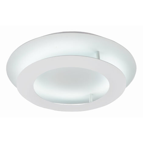 Plafonnier LED Candellux Merle métal 40cm blanc 18W
