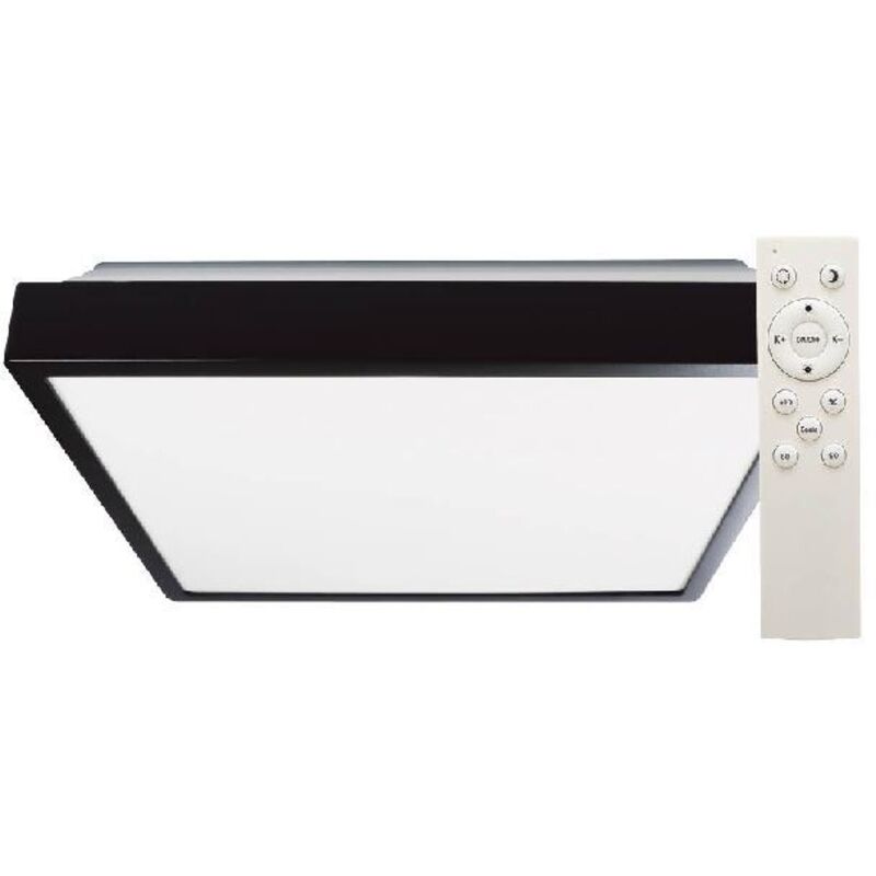 GSC - Plafonnier led carré Andra 30W 3000K à 6500K dimmable Noir