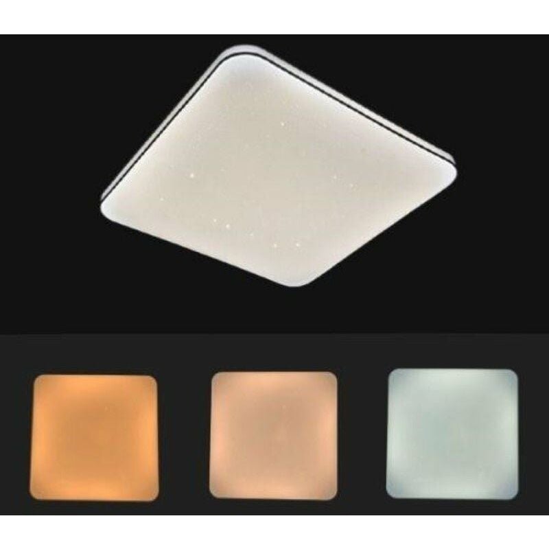 Plafonnier LED Carré à Lumière Variable 60W 220V - 3000K/4000K/6