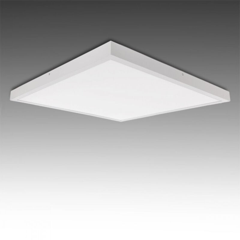 Greenice – Plafonnier LED 36 W GRMZMD0236WWW – 3 600 lm – 2 700 °K – Dimensions 600x600 mm – IP25 – Dimmable avec driver inclus Greenice – Plafonnier LED 36 W GRMZMD0236WWW – 3 600 lm – 2 700 °K – Dimensions 600x600 mm – IP25 – Dimmable avec driver inclus