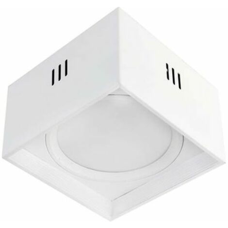 Plafonnier LED carré 10W 700lm 4200K Blanc