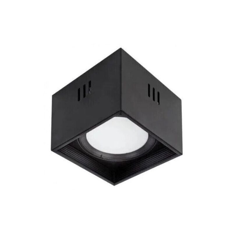 Plafonnier LED carré 10W 700lm 4200K Noir XL