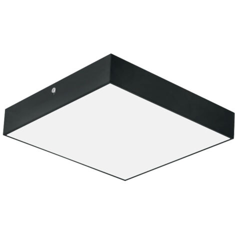 Plafonnier LED carré 18W 1660 lm noir – 3 couleurs réglables 3000K-6500K – CATALINA – HOROZ