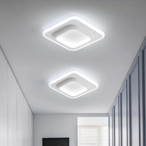 Plafonnier LED Carré 24W - Acrylique Blanc Froid 6500K - Éclairage Intérieur Moderne pour Couloir Salon