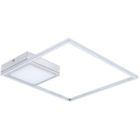 Plafonnier LED carré 40cm 30W chrome Sirius Rabalux
