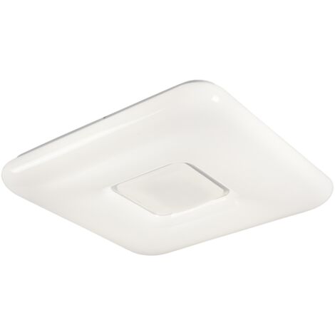 Plafonnier LED carré 72W CCT 44 cm, télécommande Polux