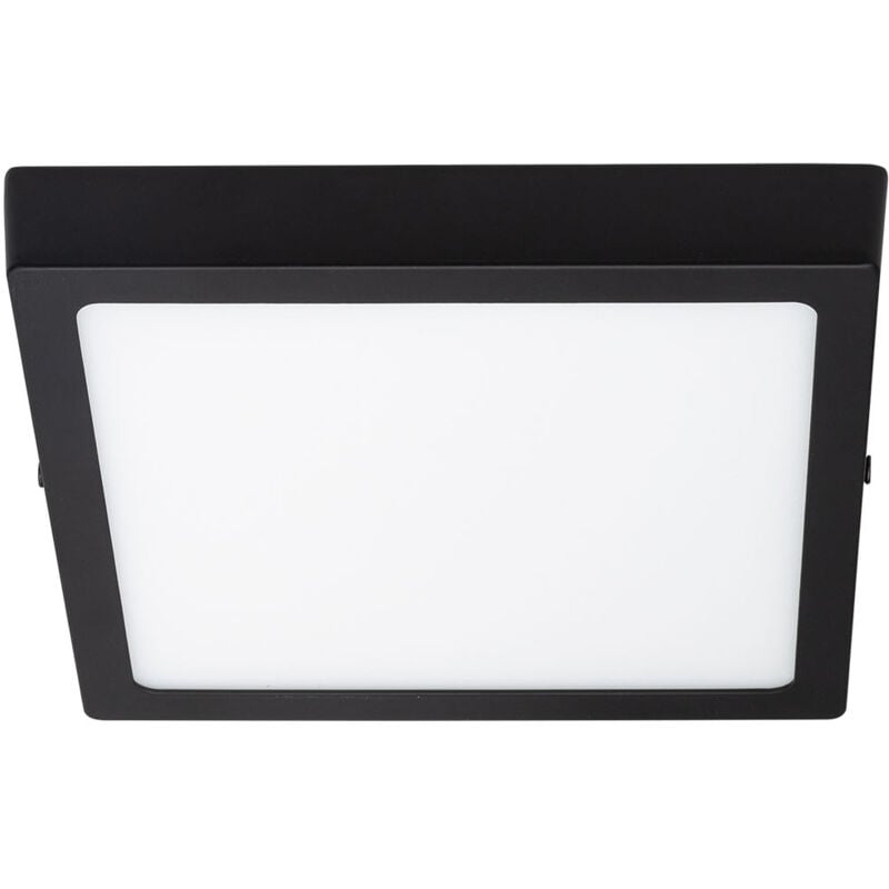 Plafonnier led 18W Carré Aluminium 210x210 mm Slim cct Sélectionnable Galán SwitchDimm Noir