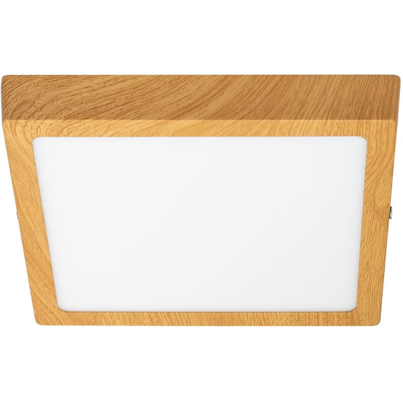 Plafonnier led 18W Carré Aluminium 210x210 mm Slim cct Sélectionnable Galán SwitchDimm Naturel