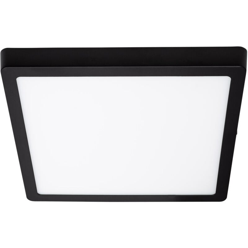Plafonnier led Carré Aluminium Slim 24W cct Sélectionnable Galán 280x280 mm SwitchDimm Noir