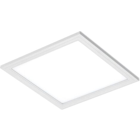 Plafonnier LED carré blanc, Plafonnier, Plafonnier de chambre, Plafonnier de salon, Panneau LED 20 W, 30 x 30 cm, Couleur de lumière blanc neutre