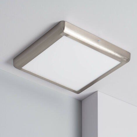 Plafonnier LED Carré Design 24W Silver Downlight