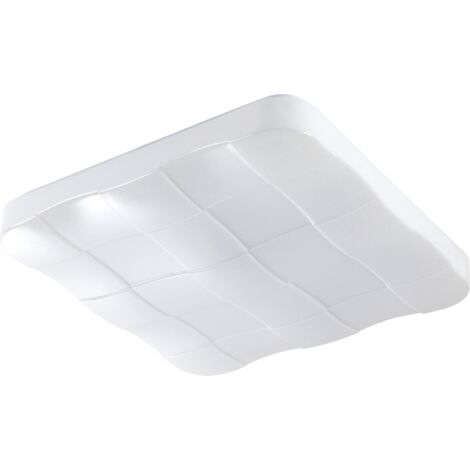 Plafonnier LED carré dimmable 43cm Polux Polaris RC