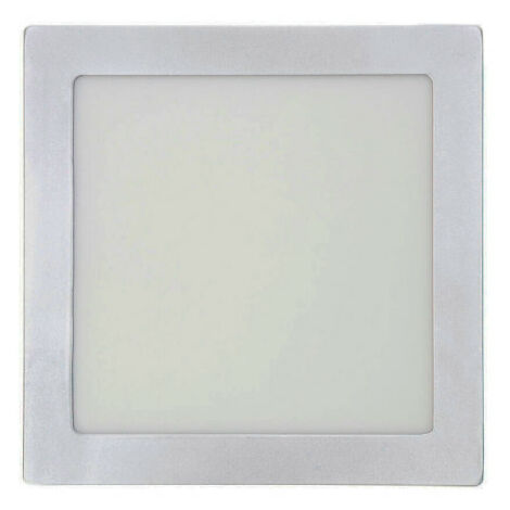 Plafonnier LED carré EDM - 20W - 1500 lumens - 4000K - Chromé - 31593