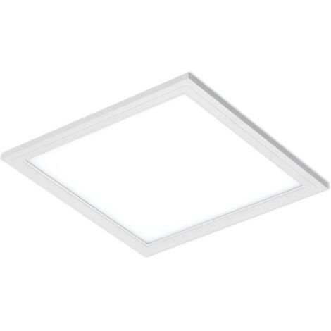 Plafonnier LED carré en blanc, Luminaire Plafonnier, Plafonnier Chambre, Plafonnier Salon, Panneau LED 20 W, 30 x 30 cm, Couleur de lumière blanc neutre