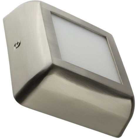 Plafonnier LED Carré Métal Design Silver 6W 120x120mm  6000K Blanc froid