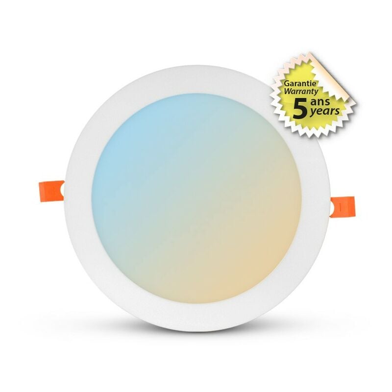 Miidex Lighting - Plafonnier led slimy cct 18W Ø225 mm ® dimmable - cct