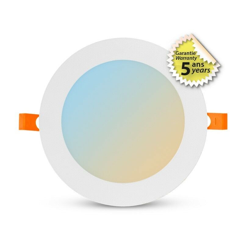 Miidex Lighting - Plafonnier led slimy cct 12W Ø175 mm ® dimmable - cct