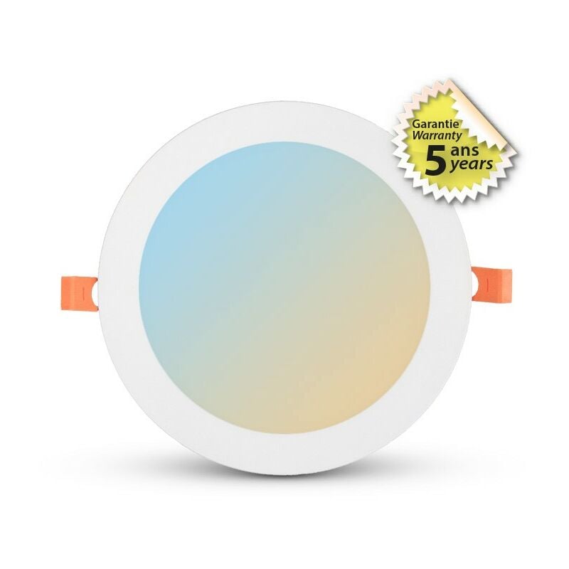 Miidex Lighting - Plafonnier led slimy cct 15W Ø190 mm ® dimmable - cct