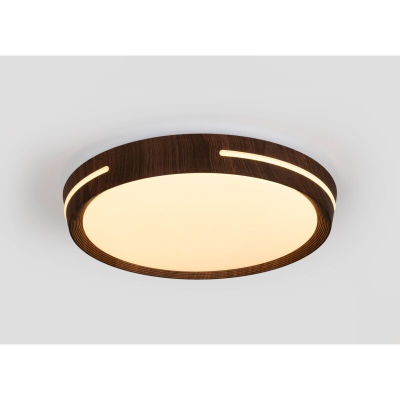 Barcelona Led - Plafonnier led cct - 24W - Effet latéral - Couleur bois Ø40cm - Bois foncé Barcelona Led - Plafonnier led cct - 24W - Effet latéral - Couleur bois Ø40cm - Bois foncé